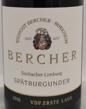 Bercher Sasbacher Limburg Spätburgunder 2016 VDP.ERSTE LAGE, QbA Baden, Rotwein, trocken, 0,75l